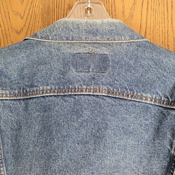 Vintage 80's Levi's Denim Trucker Jacket Red Tab Size 40R Made in USA 70506-0216 - Picture 11 of 16